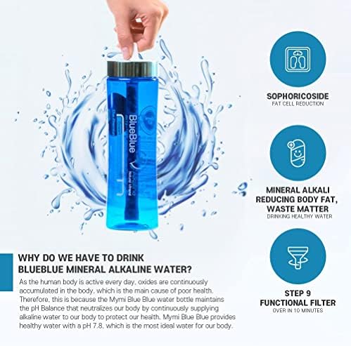 Alkaline Mineral 9 Stage Filter Water Bottles Alkaline Mineral Water Ionizer Portable Water Bottle (Filter Bottle 600 ML) Made in Korea - Image 3