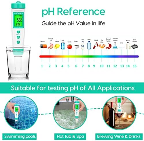 YINMIK Digital pH Meter with Extra Replaceable Probe, Pocket pH Tester for Hydroponics, Accurate Water Tester for Swimming Pool Hot Tub Aquariums Home Wine Brewing - Image 5