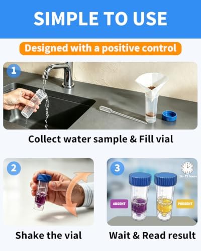 2 Pack - DIY Bacteria Water Test Kit - Designed With A Positive Control - for Well, Tap, Pool, Pond, Lake and Drinking Water - Detect Coliform & E. coli - Results in 24 Hours - At home Easy-to-Use - Image 4