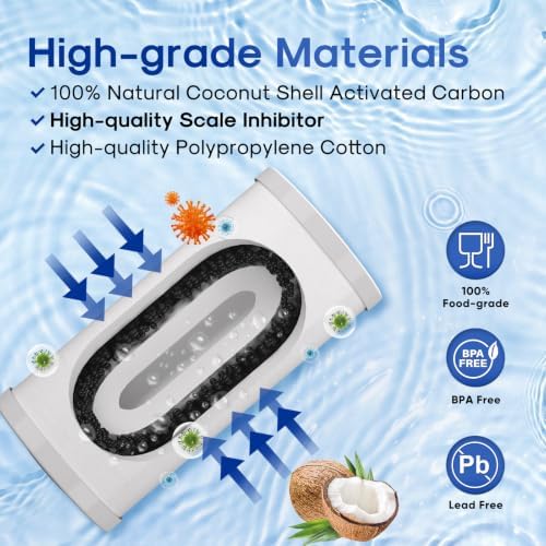 ICEPURE 5 Micron 10" x 4.5" Whole House Sediment Activated Carbon and Anti Scale Water Filter Compatible with GE FXHTC, GXWH40L, Whirlpool WHKF-GD25BB GXWH35F Dupont WFHD13001 RFC-BBSA W50PEHD, 2PACK - Image 4