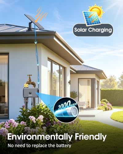 Solar WiFi Water Timer, Smart Solar Hose Timer for Garden, 365-Day Power - Image 2
