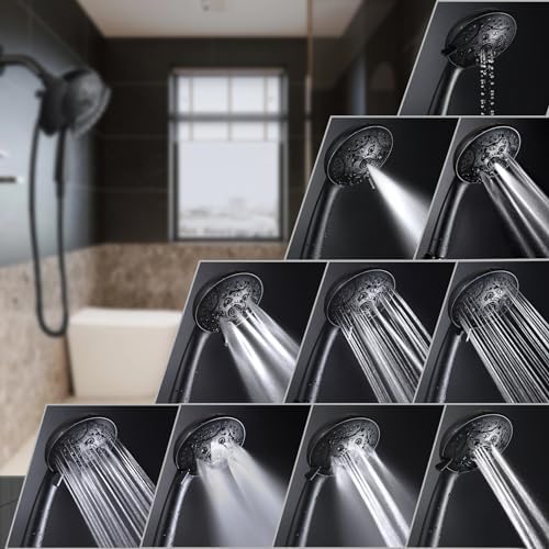 INAVAMZ 2 in 1 Shower Head with Handheld Combo High Pressure Black 2.5 GPM - Image 3