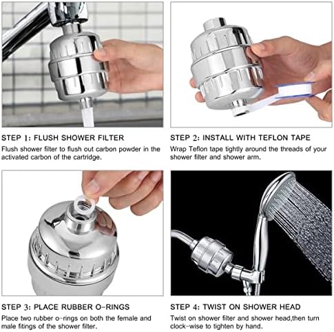 Laicky 4 Pack 20 Stage Shower Filter Replacement Cartridge for Hard Water - Image 6