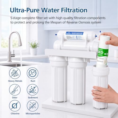 5-Stage RO Water Filter Set Replacement for APEC Reverse Osmosis, 50 GPD - Image 2