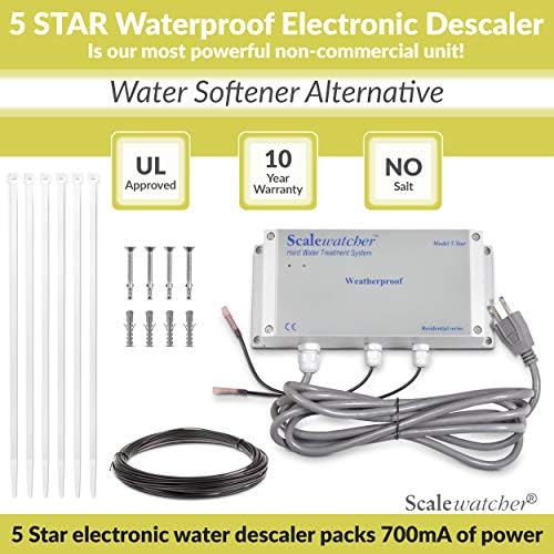 Scalewatcher 5 Waterproof Electronic Descaler | USA Made & Patented Hard Water Softener/Conditioner Alternative | 700mA Salt-Free Electric Limescale Remover for Swimming Pool, Irrigation & More - Image 3
