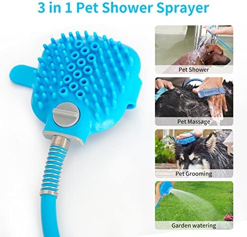 Dog Shower Attachment Slip-On Dog Shower Hose for Bathtub Faucet Detachable Shower Head Sprayer, 6ft Handheld Shower Attachment Hose for Sink/Shower - Image 2