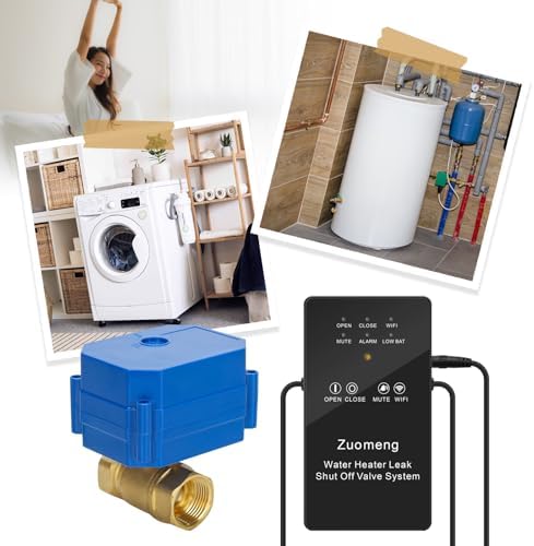 WiFi Water Leak Detector with Automatic Shutoff Valve，Zuomeng Smart Water Heater Remote Stop Device with Leak Sensor, Leakage Alert Push, 3/4" NPT 150PSI Brass Valve, Get Rid of Water Leakage - Image 7