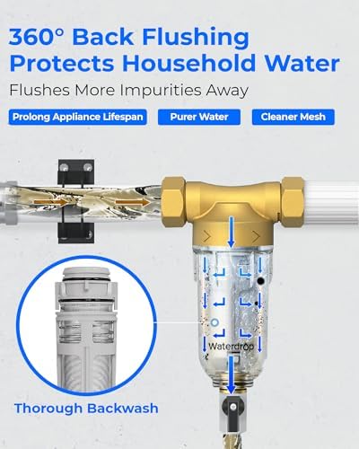 Waterdrop WD-WHF21-FG 2-Stage Whole House Filter System with WD-RPFK Spin Down Sediment Filter, Bundle - Image 3