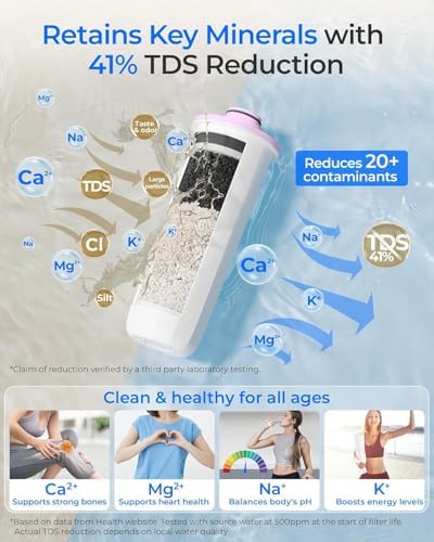 Waterdrop ED25TW Rechargeable Water Filter Dispenser, TDS Reduction, White - Image 4