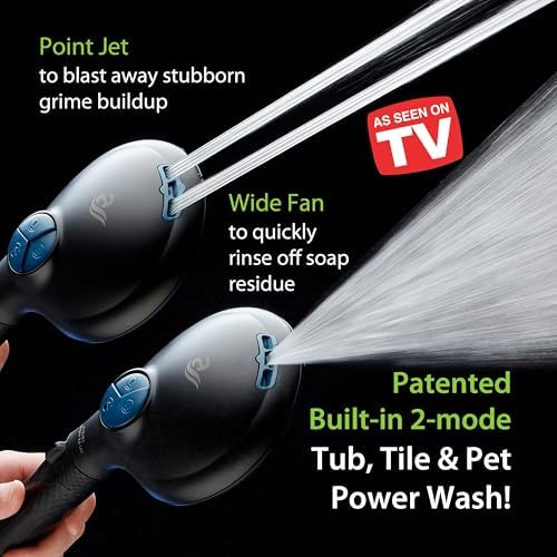 AquaCare 4X 10-Mode High Pressure Hand Shower w/Filter & 2-mode Power Wash - Image 3