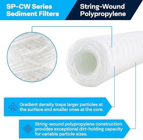 SpiroPure SP-CW5-40 40x2.5 5 Micron Sediment Water Filter SWC-25-4005, 20PK - Image 2