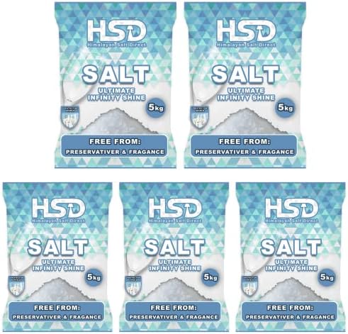 5kg dishwasher salt, dishwasher detergent salt with pre-soaking action, water softener salt (Pack Of 5) by Unknown