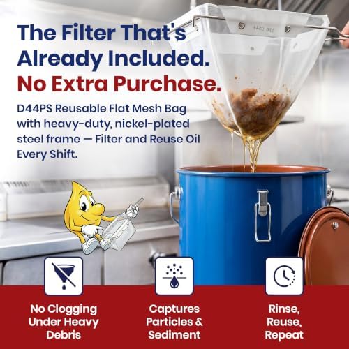 MirOil Blue Filter Pot Combo, Oil Pot and Filter Bag Set, 6 Gallon - Image 5