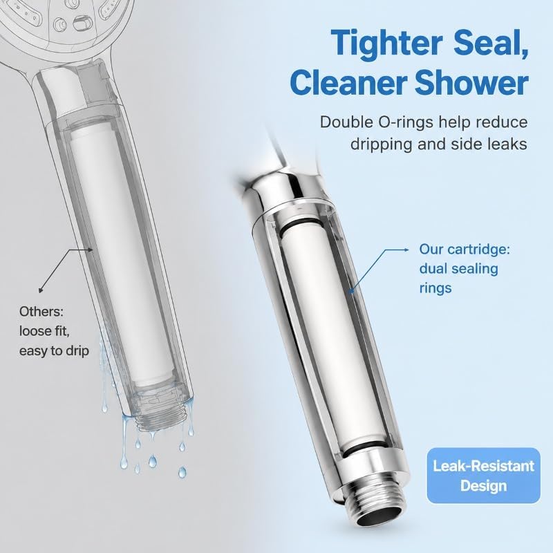 Replacement Shower Filter Cartridge Compatible for FunnyAir Shower Head - Image 6