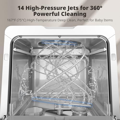AIRMSEN Countertop Dishwasher with Built-in Water Tank & Softener - Image 6