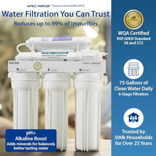 APEC Water ROES-PH75, 6-Stage Under Sink RO System, Alkaline, 75 GPD - Image 2