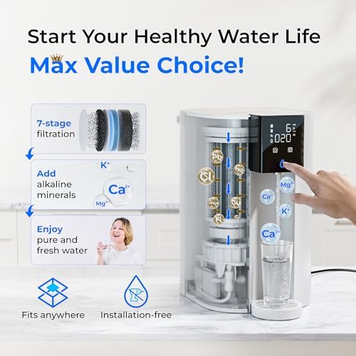 Waterdrop C1SL Mineral Reverse Osmosis System Countertop, Room-Temp Water - Image 3