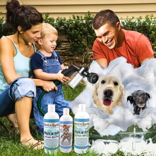 Variable Pressure 8 in 1 Sonic Suds Doggy Foam Cannon with Scrubber, Foam Gun, Hose & Faucet Attachment, Bathing & Showering Dog/pet, Save time and Energy! Black - Image 7