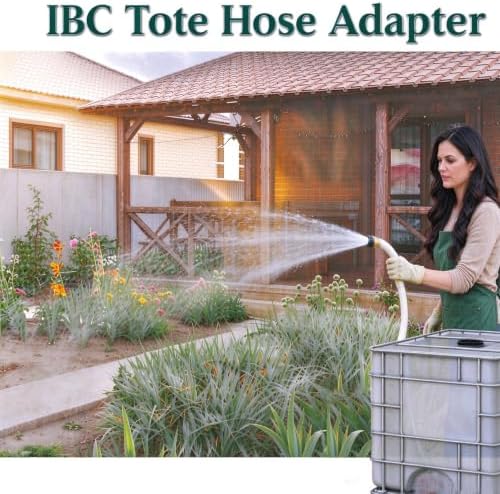 IBC Tote Water Tank Fittings, IBC Tote Hose Adapter with extension Bulkhead Fitting, inline filter, Garden Hose Adapter and PTFE Tapes for Water Barrel, Water Tanks, Rain Barrels, Tubs,Garden Barrels - Image 6