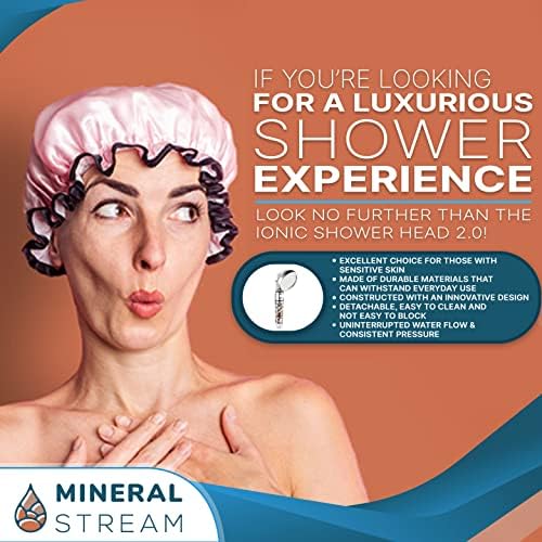 MineralStream Ionic Shower Head 2.0 | High Pressure Water Saving Showerhead with Filter Beads | Eco Water Spa Shower Heads for Hair & Skin Health - Image 3
