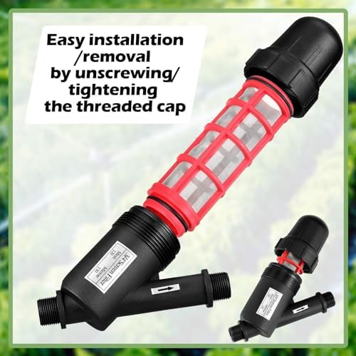 Glooglitter 1 Pcs Inline Y Filter Drip Irrigation, 3/4" MPT Mesh Screen - Image 4