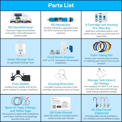 SpiroPure Reverse Osmosis System 6-Stage w/Nickel RO Faucet, SP-RO100MP-NK - Image 2