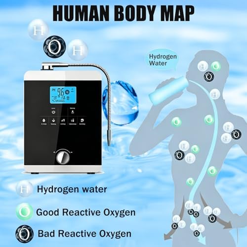 Alkaline Water Ionizer Machine - pH 3-11 Water Purifier, 800mV ORP, 8000L Filter, Auto-Cleaning, Voice Control, Black – Healthy Drinking Water Solution - Image 6