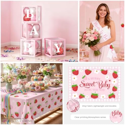 Berry Sweet Baby Shower Decorations, All-in-1 Set for 25 Guests - Image 6