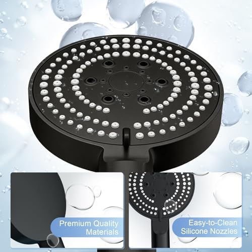 OFFO Filtered Shower Head with Hose, 20 Stage Shower Head with Filters with 60" Shower Hose, 4” Face High Pressure 6-Mode to Remove Chlorine, Matte Black - Image 6
