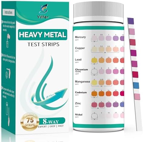 8-Parameter Heavy Metals Water Test Strips (75 Strips) for Home Water Test by Unknown