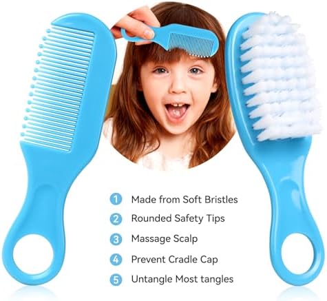 Baby Grooming Kit, Infant Safety Care Set with Hair Brush Comb Nail Clipper Nasal Aspirator,Baby Essentials Kit for Newborn Girls Boys - Image 2