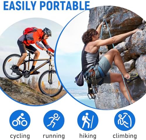 1L Collapsible Water Bottle with Filter for Hiking Backpacking(Blue) - Image 6
