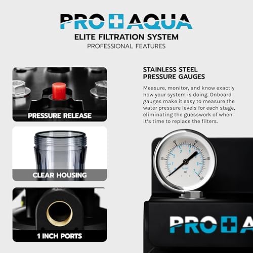 PRO+AQUA PRO-E-S80E Elite Whole House Water Filtration System & 80,000 Grain Water Softener Combo – High-Capacity Combo for Large Homes & Well Water Use - Image 5