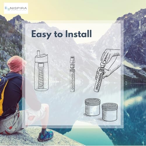 Nispira Carbon Water Filter Replacement Compatible with Lifestraw Go Series, Lifestraw Steel, Lifestraw Universal Water Bottle, 2 Packs - Image 5