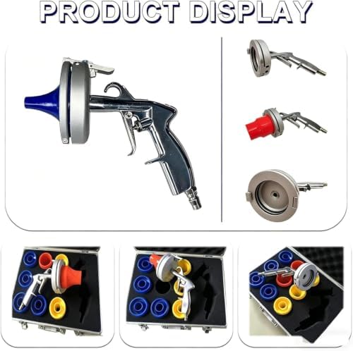 Air Powered Pipe Flushing Kit with 9 Nozzles and Sponge Projectiles for Industrial Tube Maintenance,Fits 6-51mm Id - Image 2