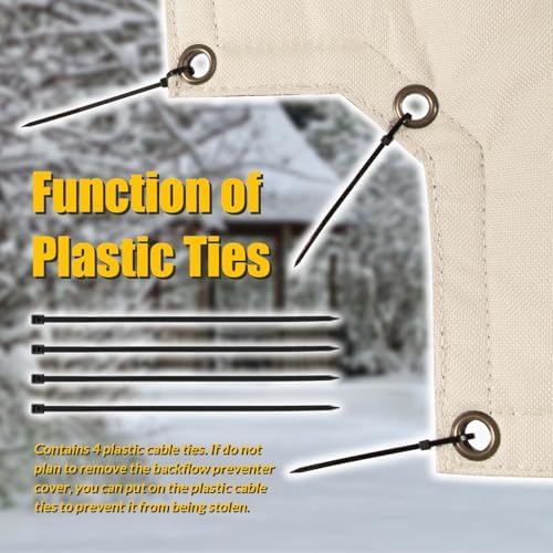 Backflow Preventer Cover Insulated Pouch 5°F - Pressure Vacuum Breaker Cover (13" W x 12" H) - Enhanced 5 Layers Protection for Pressure Vacuum Breakers, Sprinkler Valve Winter Water Well Pump Covers - Image 7