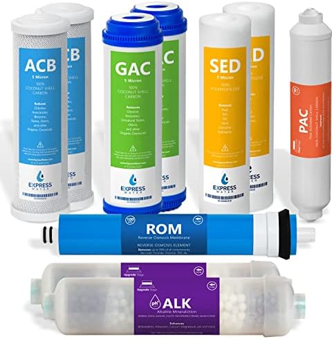 Express Water FLTSETALK1010Q Reverse Osmosis Filter Set, Alkaline, 1 Year by ExpressWater