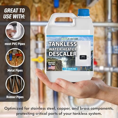 Nature's Freedom Tankless Water Heater Flush Descaler, Quart (32 oz) – Professional Non-Toxic Descaling Solution, Biodegradable, Made in the USA - Image 5