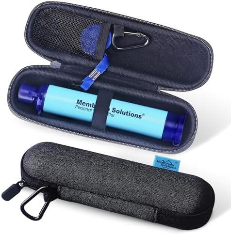 Membrane Solutions Personal Water Filter Straw Bundle with 2 Pieces Travel Carry Case, Personal Water Filter Storage Case, Portable Water Purifier Case (Pack of 2) - Image 2