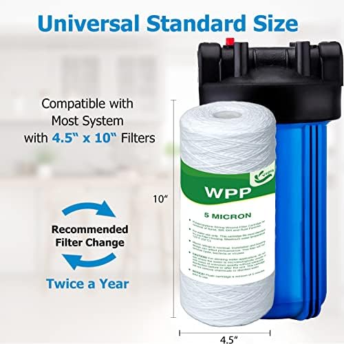 10" x 4.5" String Wound Sediment Filter, 5 Micron, 4-Pack - Image 3