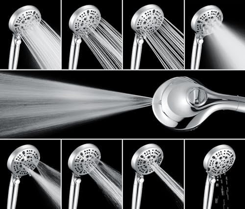 INAVAMZ Rain Shower Head with Filtered Handheld Spray Combo Chrome 2.5 GPM - Image 4