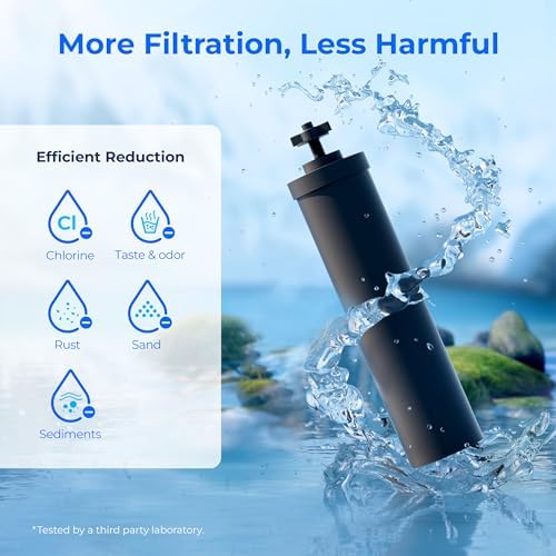 Waterdrop Black Water Filter, Replacement for Berkey® BB9-2®, 3 Pack - Image 5