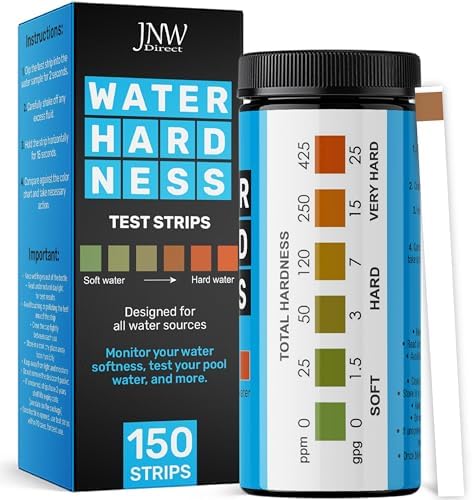 JNW Direct Water Hardness Test Strips for Home Water - 150 Strips Kit by JNWDirect