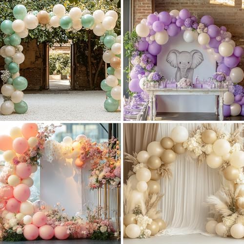 APLANET Ivory White Balloons Different Sizes 18 12 10 5 Inch, 150pcs Latex Cream Balloons for White Themed Birthday Wedding Baby Shower Party Grad Anniversary Decorations - Image 7
