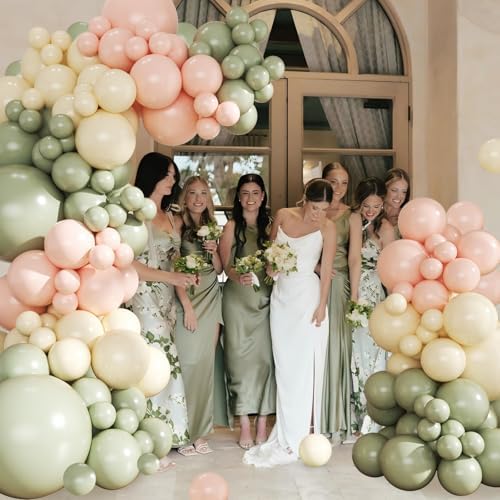 Sage Green Balloon Arch Kit for Baby Shower Bridal Shower Decorations - Image 4