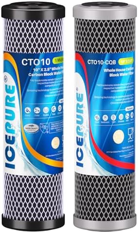 ICEPURE 1 Micron 2.5" x 10" Whole House Water Filter Combo Kit, 1 Combo by ICEPURE