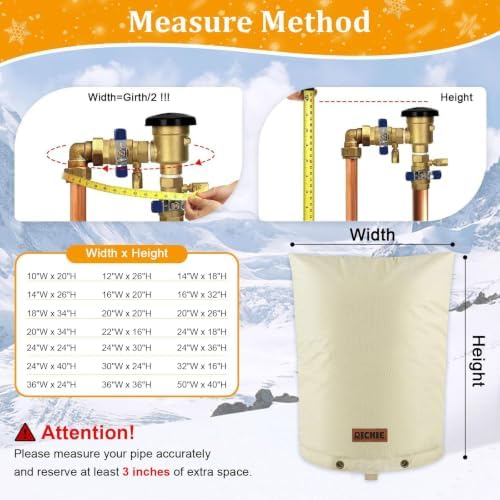 RICHIE Backflow Preventer Cover (5°F) Heavy-Duty 5-Layer Insulated Enclosure, Freeze & All-Weather Protection for Outdoor Pipe, Irrigation Sprinkler Valve, Well Water Pump & PVB, 22" Wx16 H Beige - Image 2