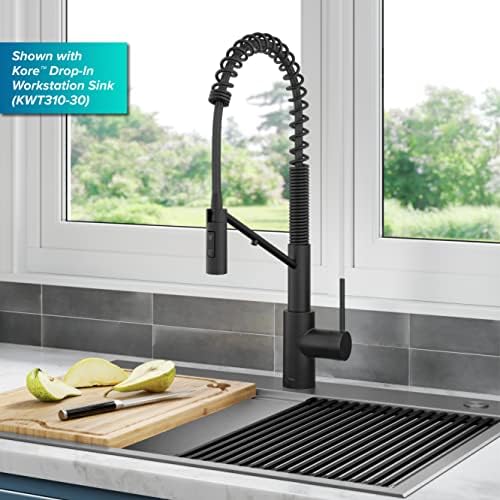 KRAUS Oletto 2-in-1 Commercial Style Pull-Down Single Handle Water Filter Kitchen Faucet for Reverse Osmosis or Water Filtration System in Matte Black, KFF-2631MB - Image 2