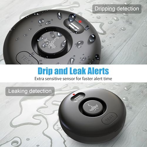 RUIKORING 5 Pack Water Leak Alarm Detector, 0-120dB Adjustable, IP67 - Image 2