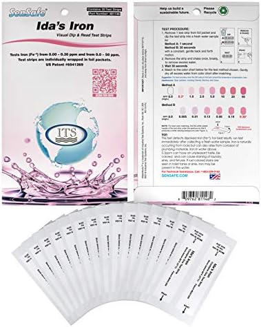 Industrial Test Systems 481146 Sensafe Iron (Ida's) Water Test Strips 30 Pack - Image 3